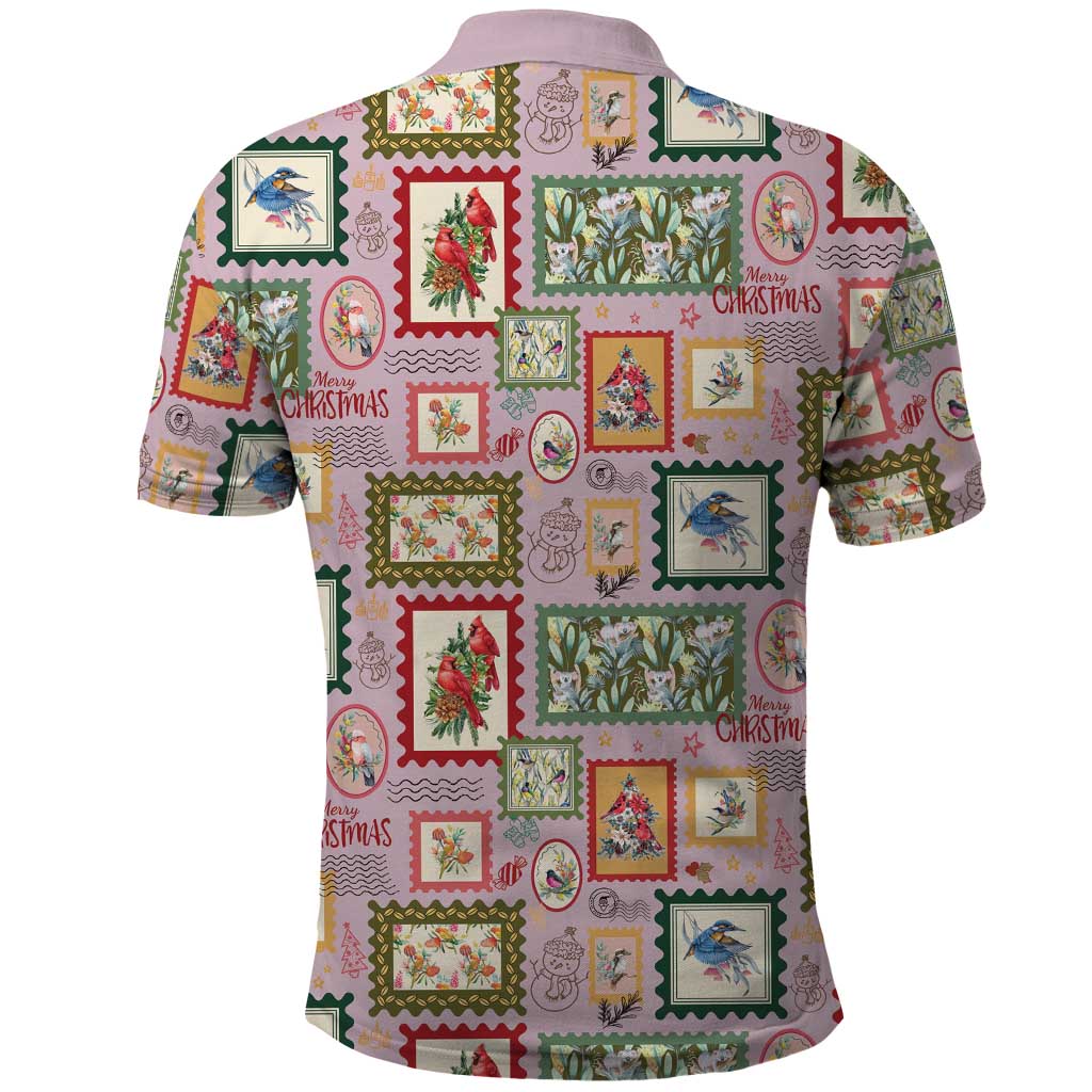 Aussie Birds Christmas La La Land Polo Shirt Pink Vintage Stamp Edition - Aussie Hoodie