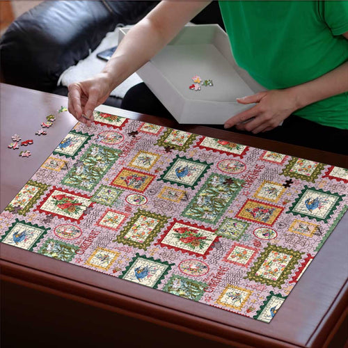 Aussie Birds Christmas La La Land Puzzle Pink Vintage Stamp Edition - Aussie Hoodie