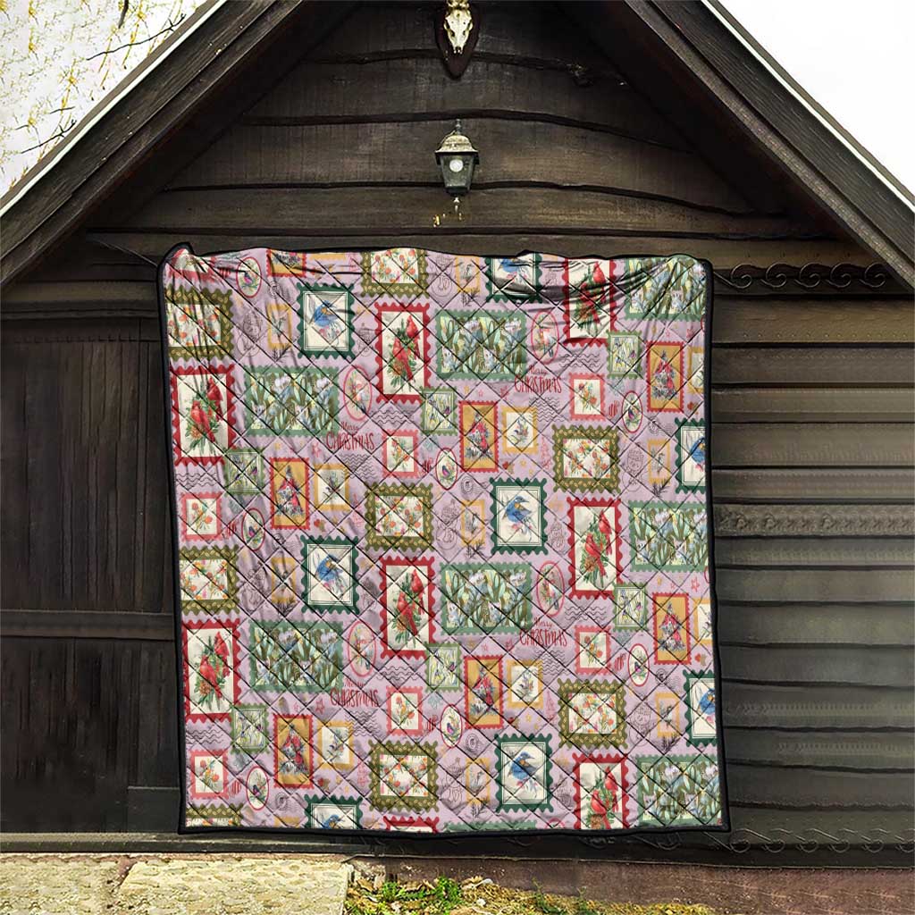 Aussie Birds Christmas La La Land Quilt Pink Vintage Stamp Edition - Aussie Hoodie