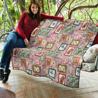 Aussie Birds Christmas La La Land Quilt Pink Vintage Stamp Edition - Aussie Hoodie