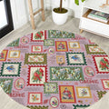 Aussie Birds Christmas La La Land Round Carpet Pink Vintage Stamp Edition - Aussie Hoodie
