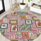 Aussie Birds Christmas La La Land Round Carpet Pink Vintage Stamp Edition - Aussie Hoodie