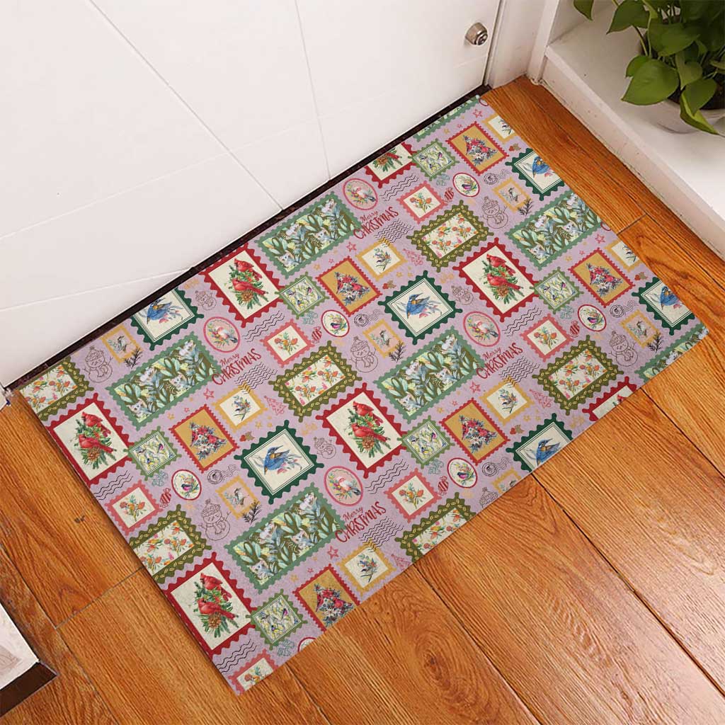 Aussie Birds Christmas La La Land Rubber Doormat Pink Vintage Stamp Edition - Aussie Hoodie