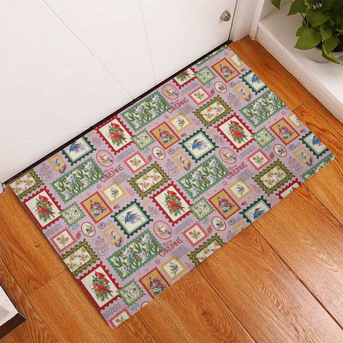 Aussie Birds Christmas La La Land Rubber Doormat Pink Vintage Stamp Edition - Aussie Hoodie