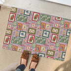 Aussie Birds Christmas La La Land Rubber Doormat Pink Vintage Stamp Edition - Aussie Hoodie