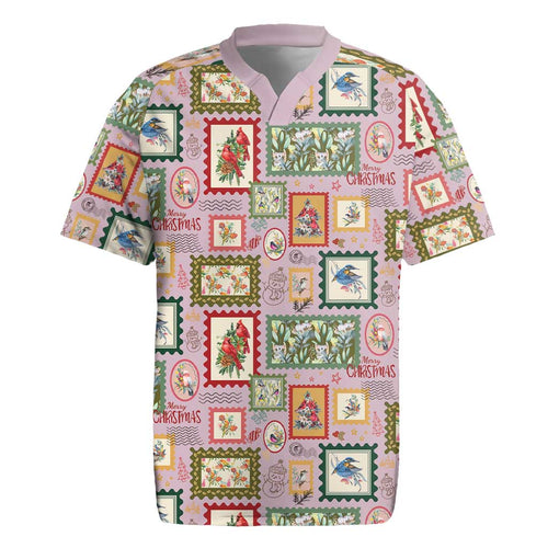 Aussie Birds Christmas La La Land Rugby Jersey Pink Vintage Stamp Edition - Aussie Hoodie