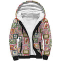 Aussie Birds Christmas La La Land Sherpa Hoodie Pink Vintage Stamp Edition - Aussie Hoodie