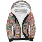 Aussie Birds Christmas La La Land Sherpa Hoodie Pink Vintage Stamp Edition - Aussie Hoodie