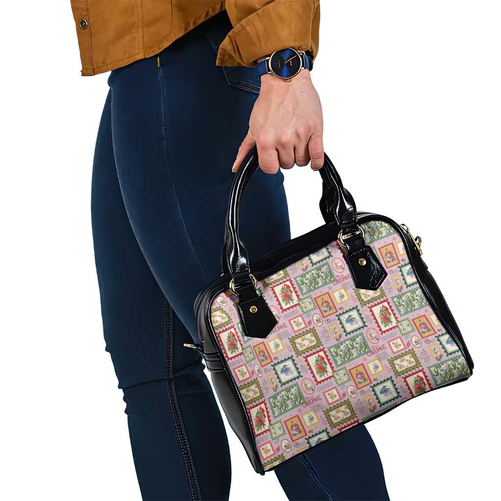 Aussie Birds Christmas La La Land Shoulder Handbag Pink Vintage Stamp Edition - Aussie Hoodie