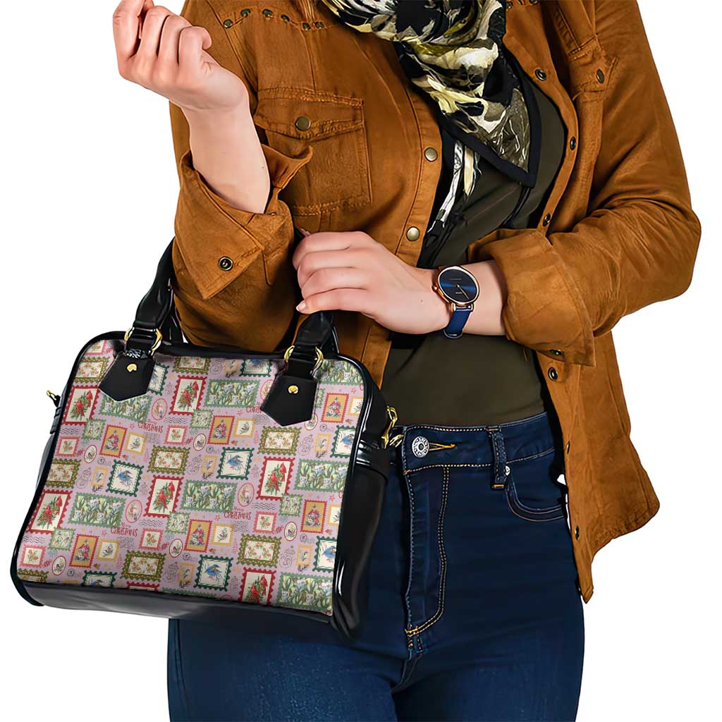 Aussie Birds Christmas La La Land Shoulder Handbag Pink Vintage Stamp Edition - Aussie Hoodie