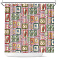 Aussie Birds Christmas La La Land Shower Curtain Pink Vintage Stamp Edition - Aussie Hoodie