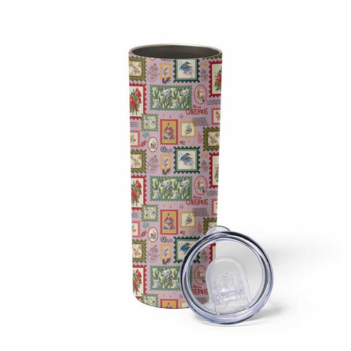 Aussie Birds Christmas La La Land Skinny Tumbler Pink Vintage Stamp Edition - Aussie Hoodie