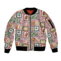 Aussie Birds Christmas La La Land Sleeve Zip Bomber Jacket Pink Vintage Stamp Edition - Aussie Hoodie