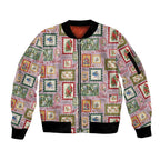 Aussie Birds Christmas La La Land Sleeve Zip Bomber Jacket Pink Vintage Stamp Edition - Aussie Hoodie