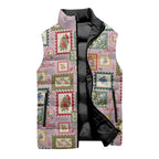 Aussie Birds Christmas La La Land Sleeveless Puffer Jacket Pink Vintage Stamp Edition - Aussie Hoodie