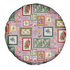 Aussie Birds Christmas La La Land Spare Tire Cover Pink Vintage Stamp Edition - Aussie Hoodie