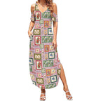 Aussie Birds Christmas La La Land Summer Maxi Dress Pink Vintage Stamp Edition - Aussie Hoodie
