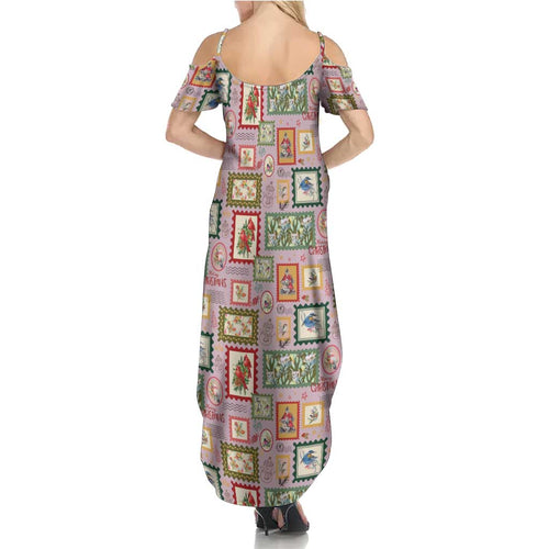 Aussie Birds Christmas La La Land Summer Maxi Dress Pink Vintage Stamp Edition - Aussie Hoodie