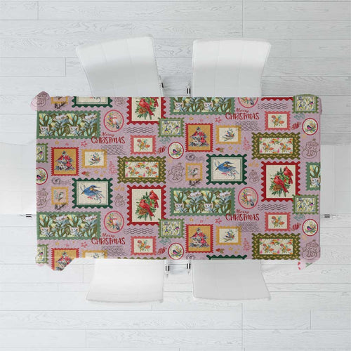 Aussie Birds Christmas La La Land Tablecloth Pink Vintage Stamp Edition - Aussie Hoodie