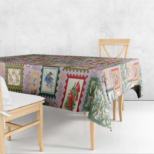 Aussie Birds Christmas La La Land Tablecloth Pink Vintage Stamp Edition - Aussie Hoodie