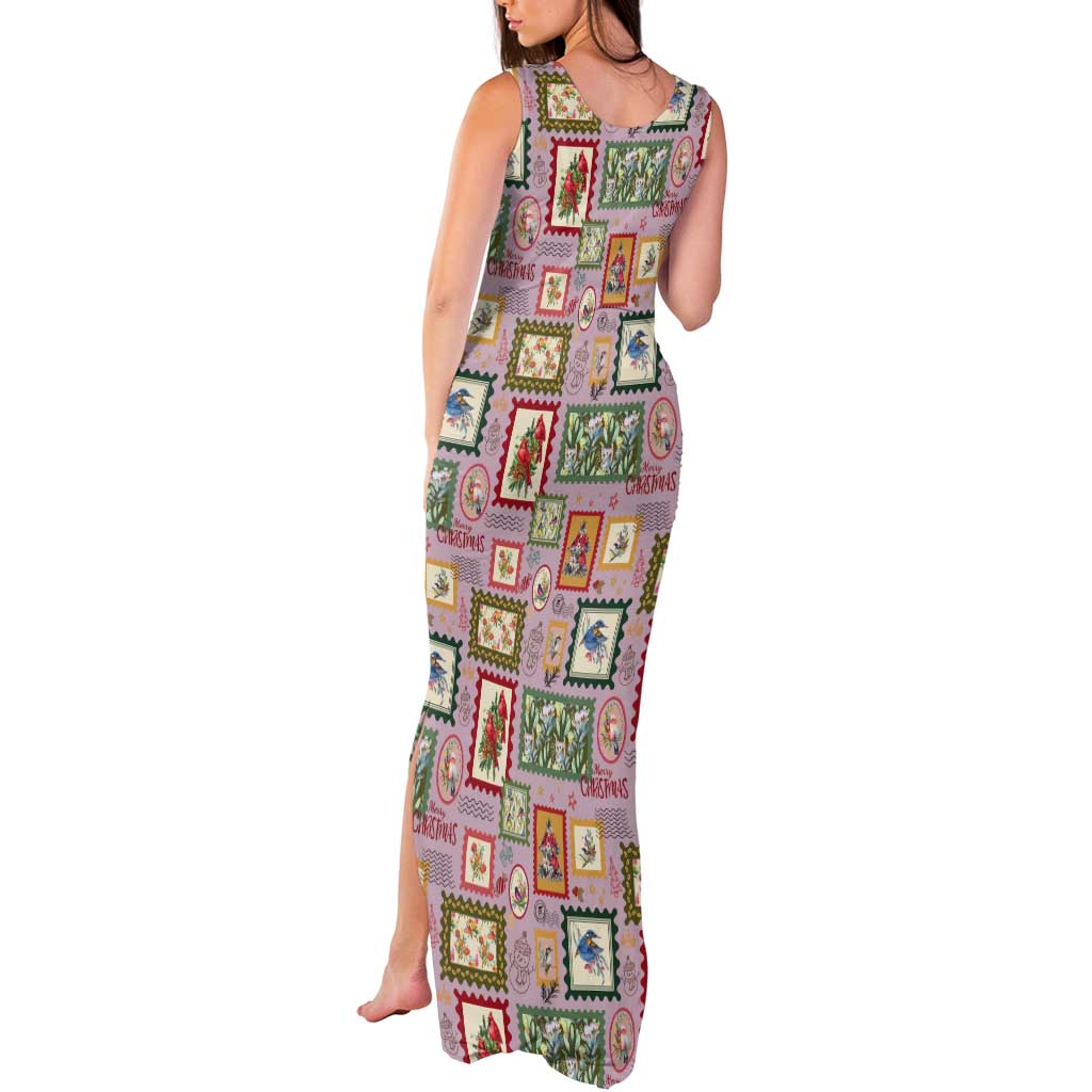 Aussie Birds Christmas La La Land Tank Maxi Dress Pink Vintage Stamp Edition - Aussie Hoodie