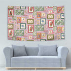 Aussie Birds Christmas La La Land Tapestry Pink Vintage Stamp Edition - Aussie Hoodie