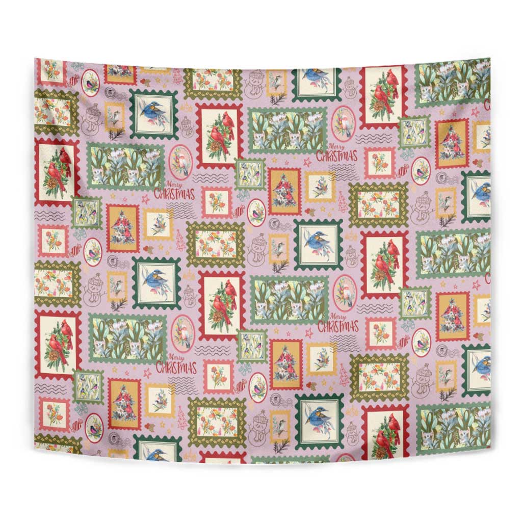 Aussie Birds Christmas La La Land Tapestry Pink Vintage Stamp Edition - Aussie Hoodie