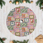 Aussie Birds Christmas La La Land Tree Skirt Pink Vintage Stamp Edition - Aussie Hoodie