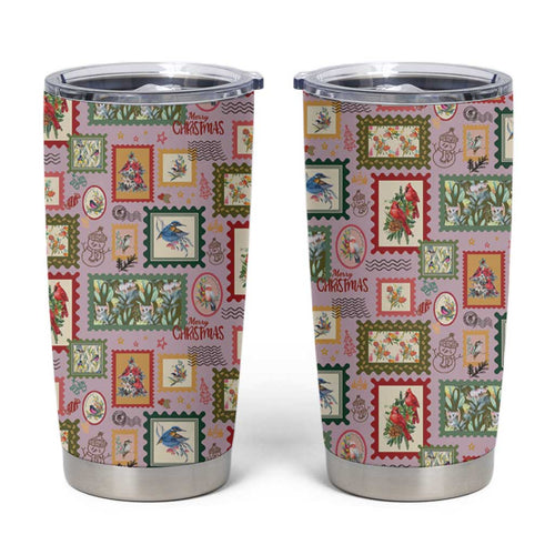 Aussie Birds Christmas La La Land Tumbler Cup Pink Vintage Stamp Edition - Aussie Hoodie
