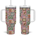 Aussie Birds Christmas La La Land Tumbler With Handle Pink Vintage Stamp Edition - Aussie Hoodie