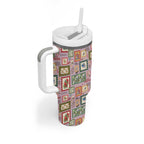 Aussie Birds Christmas La La Land Tumbler With Handle Pink Vintage Stamp Edition - Aussie Hoodie
