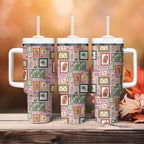 Aussie Birds Christmas La La Land Tumbler With Handle Pink Vintage Stamp Edition - Aussie Hoodie