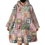 Aussie Birds Christmas La La Land Wearable Blanket Hoodie Pink Vintage Stamp Edition - Aussie Hoodie