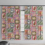 Aussie Birds Christmas La La Land Window Curtain Pink Vintage Stamp Edition - Aussie Hoodie