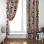Aussie Birds Christmas La La Land Window Curtain Pink Vintage Stamp Edition - Aussie Hoodie
