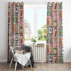Aussie Birds Christmas La La Land Window Curtain Pink Vintage Stamp Edition - Aussie Hoodie