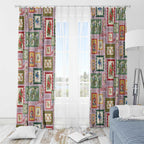 Aussie Birds Christmas La La Land Window Curtain Pink Vintage Stamp Edition - Aussie Hoodie