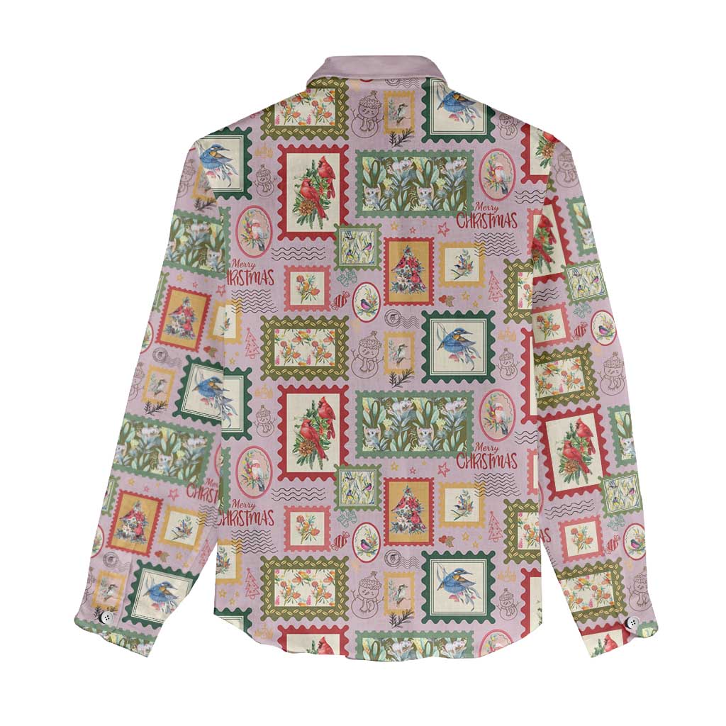 Aussie Birds Christmas La La Land Women Casual Shirt Pink Vintage Stamp Edition - Aussie Hoodie
