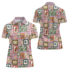 Aussie Birds Christmas La La Land Women Polo Shirt Pink Vintage Stamp Edition - Aussie Hoodie