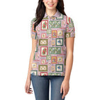 Aussie Birds Christmas La La Land Women Polo Shirt Pink Vintage Stamp Edition - Aussie Hoodie