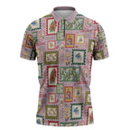 Aussie Birds Christmas La La Land Zipper Polo Shirt Pink Vintage Stamp Edition - Aussie Hoodie