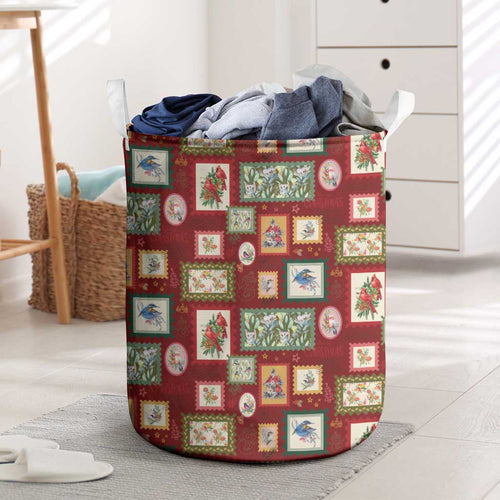 Aussie Birds Christmas La La Land Laundry Basket Red Vintage Stamp Edition - Aussie Hoodie