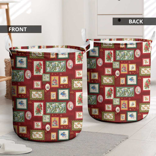 Aussie Birds Christmas La La Land Laundry Basket Red Vintage Stamp Edition - Aussie Hoodie