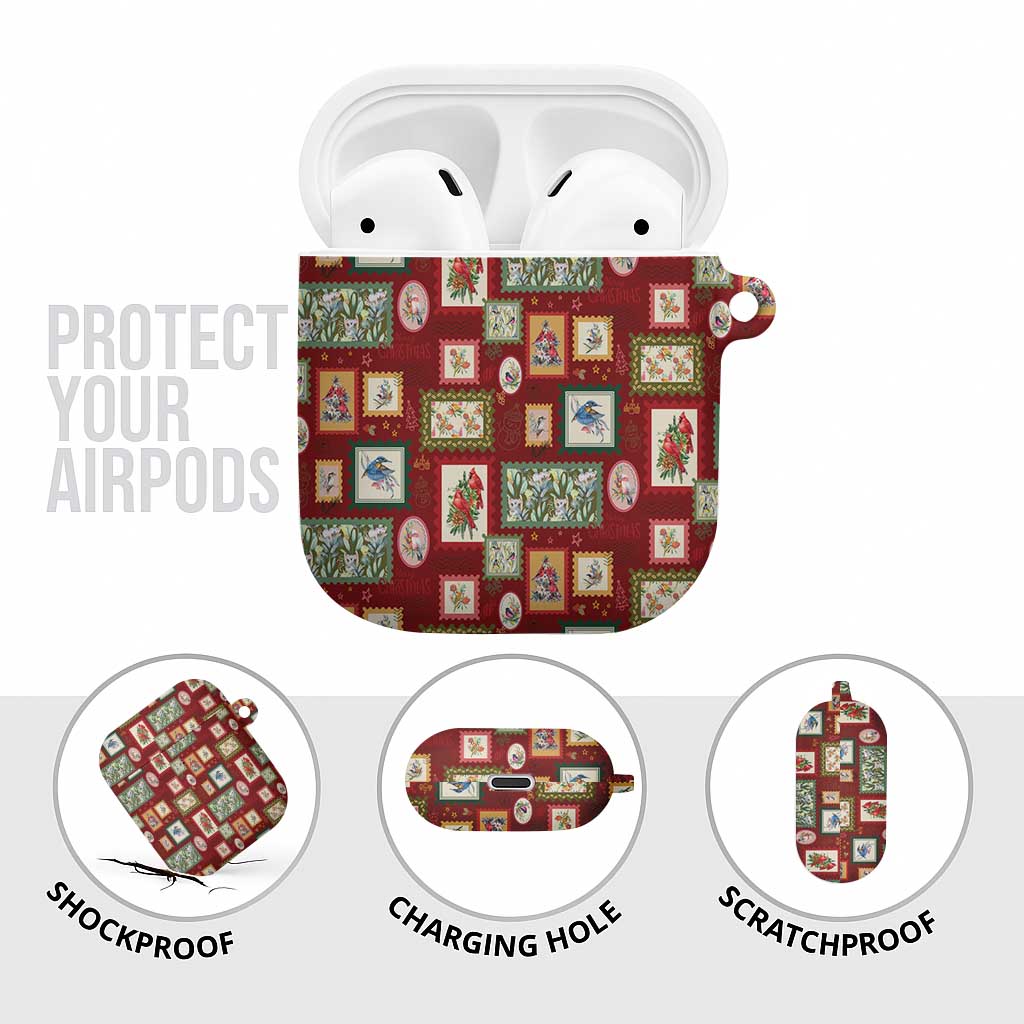 Aussie Birds Christmas La La Land AirPods Case Red Vintage Stamp Edition - Aussie Hoodie