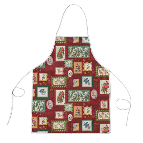 Aussie Birds Christmas La La Land Apron Red Vintage Stamp Edition - Aussie Hoodie