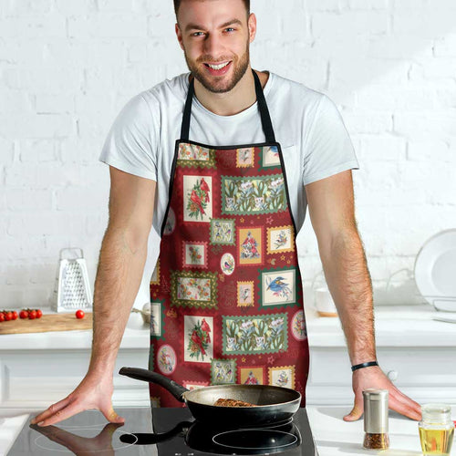 Aussie Birds Christmas La La Land Apron Red Vintage Stamp Edition - Aussie Hoodie