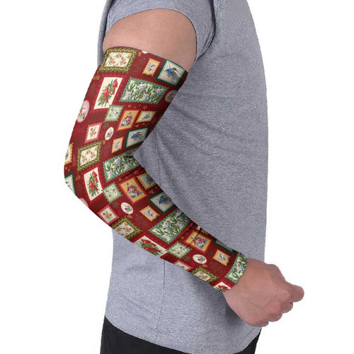 Aussie Birds Christmas La La Land Arm Sleeves Red Vintage Stamp Edition - Aussie Hoodie
