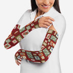 Aussie Birds Christmas La La Land Arm Sleeves Red Vintage Stamp Edition - Aussie Hoodie