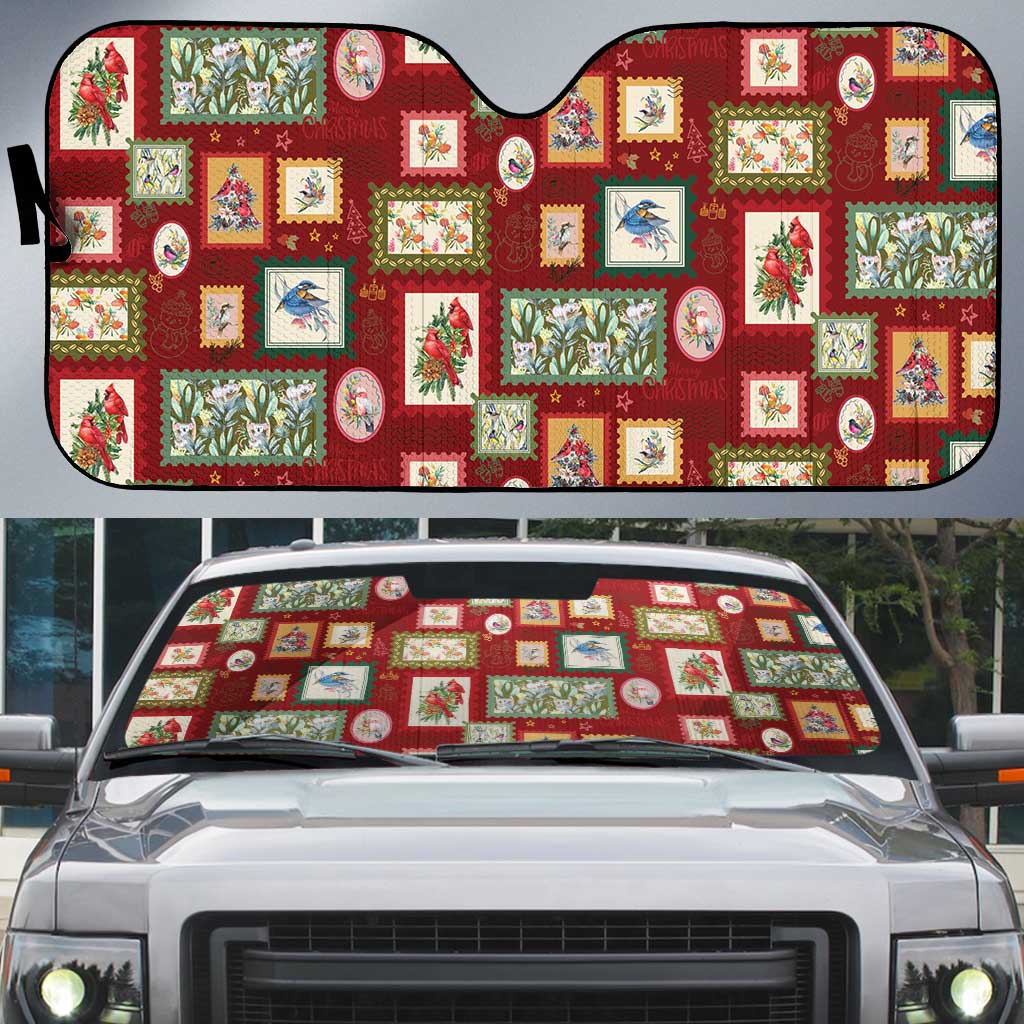 Aussie Birds Christmas La La Land Auto Sun Shade Red Vintage Stamp Edition - Aussie Hoodie