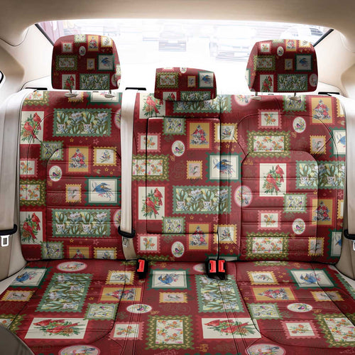 Aussie Birds Christmas La La Land Back Car Seat Cover Red Vintage Stamp Edition - Aussie Hoodie